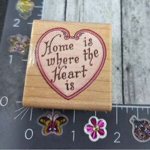 Rubber Stampede Home Is Where The Heart Is A744C Rubber Stamp Wood #V115